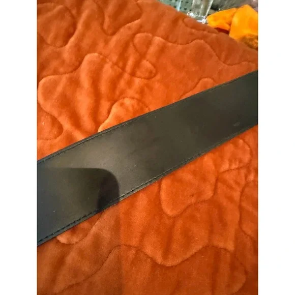 BURBERRY‎ Suede Nova Check Belt with Double Ring Buckle Silver Tone quiet luxury - Picture 9 of 12